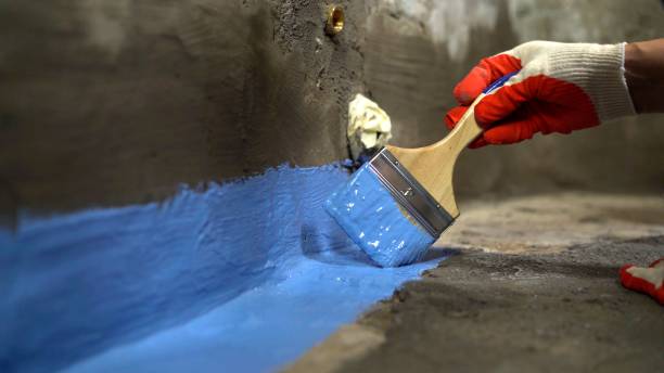 Commercial Exterior Waterproofing project at a Camp Hill, AL business property by SJ Waterproofing Pros
